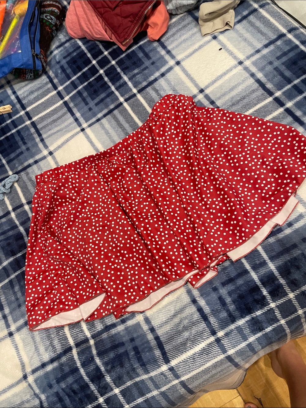 SHEIN Red Polka Dot swim skirt